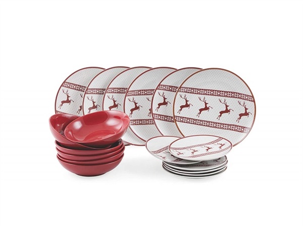 VILLA D'ESTE HOME TIVOLI SERVIZIO PIATTI REINDEER, 18 PZ, VILLA D'ESTE