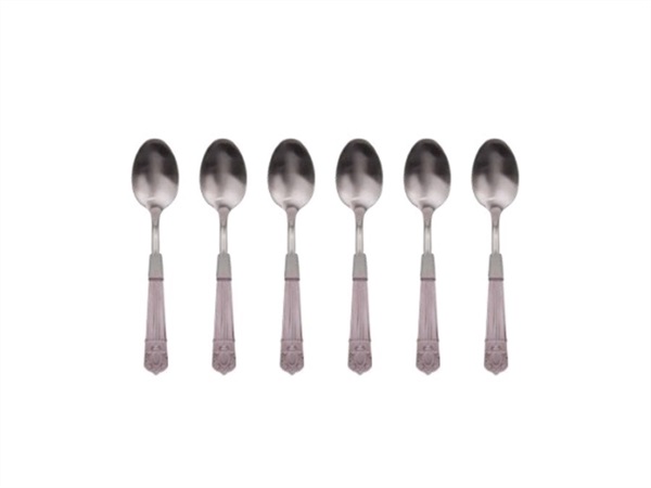 CUCCHIAINI BAROQUE & ROCK, FIRST CLASS, BACI MILANO, ACCIAIO /MANICO CIPRIA,SET 6 PZ