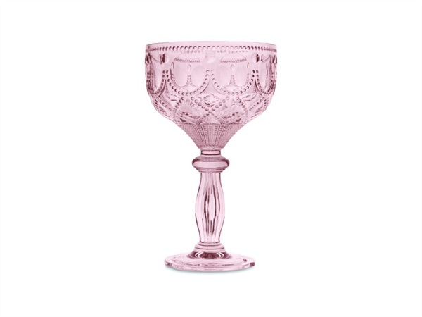 Bicchiere cocktail in acrilico baci milano, neo barocco, diamond,cipria