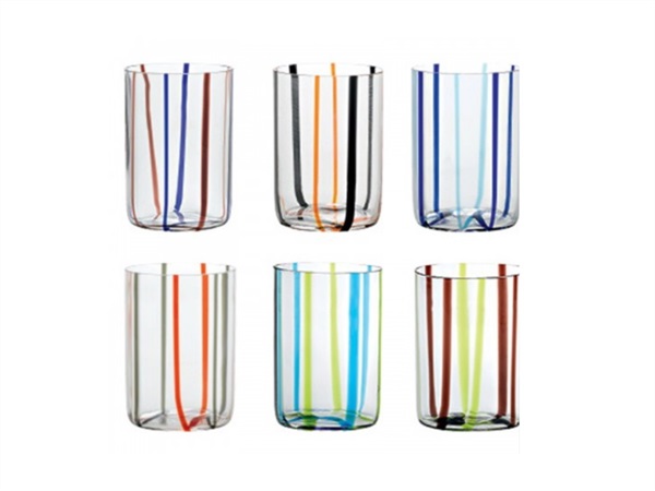 ZAFFERANO S.R.L. Tirache, set 6 bicchieri tumbler colori assortiti