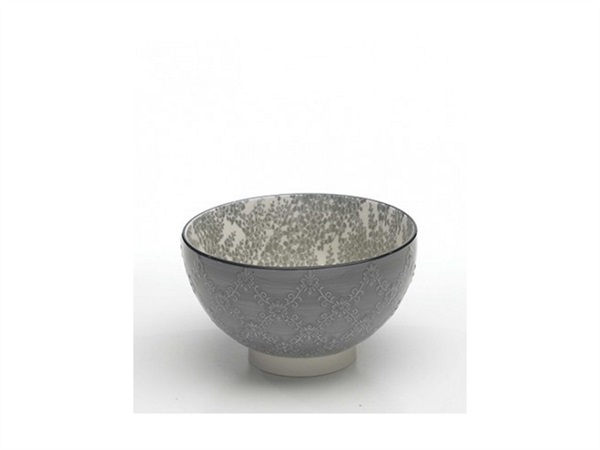 ZAFFERANO S.R.L. TUE BOWL MEDIA ZAFFERANO TAZZA MEDIA IN PORCELLANA GRIGIO INTERNO FANTASIA