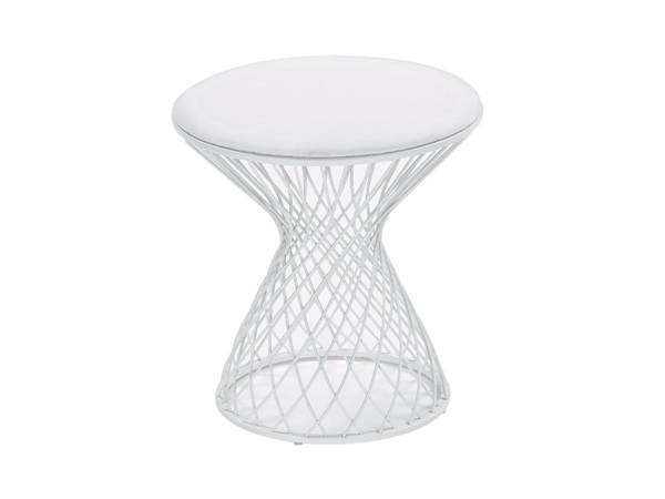 EMU HEAVEN POUF/ TAVOLO BASSO STRUTTURA BIANCO Ø 45 CM EMU