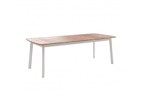 EMU SHINE TAVOLO EMU 166X100 CM BIANCO 23 E TEAK