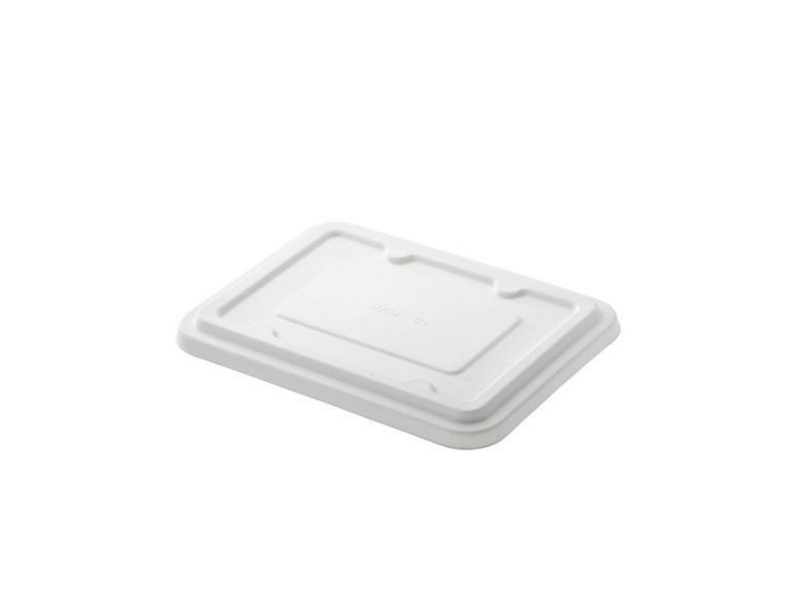 LEONE Coperchio per box take away 4 scomparti in polpa- cm 28.5x21.5x2h - 25 pz