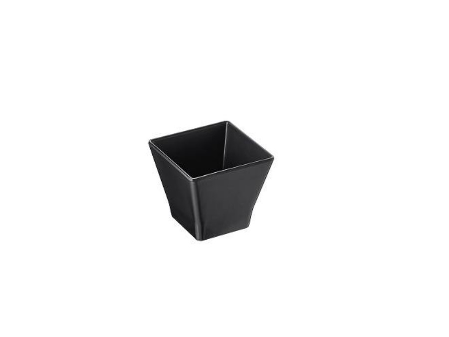 LEONE Coppetta finger food in melamina nera, 6,5x6,5x5,5 cm