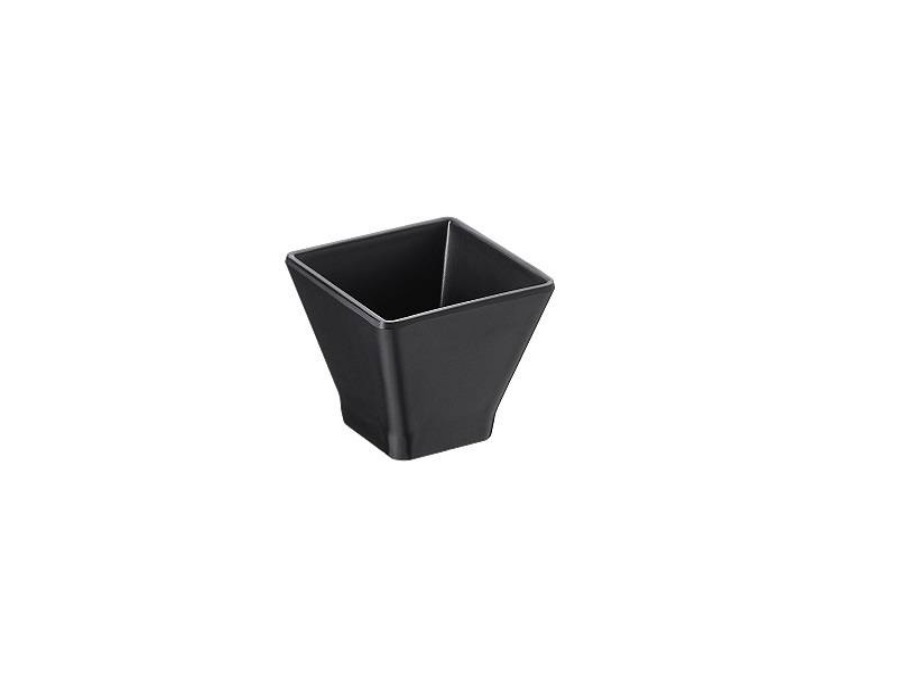 LEONE Coppetta finger food in melamina nera, 8x8x6,3 cm cm