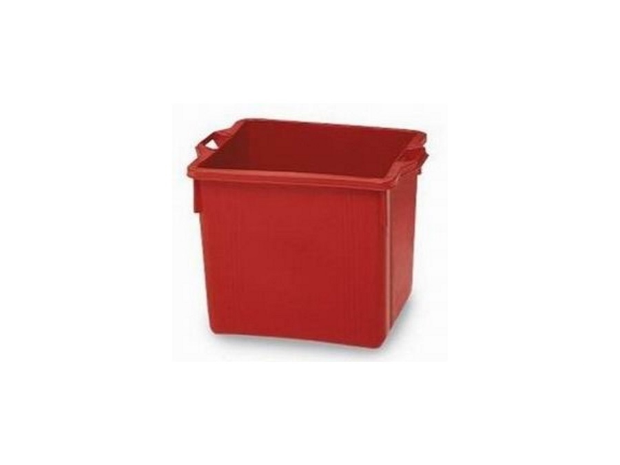 ICS SPA Corba quadra 40x40 cm - 40 lt con maniglie ics rossa