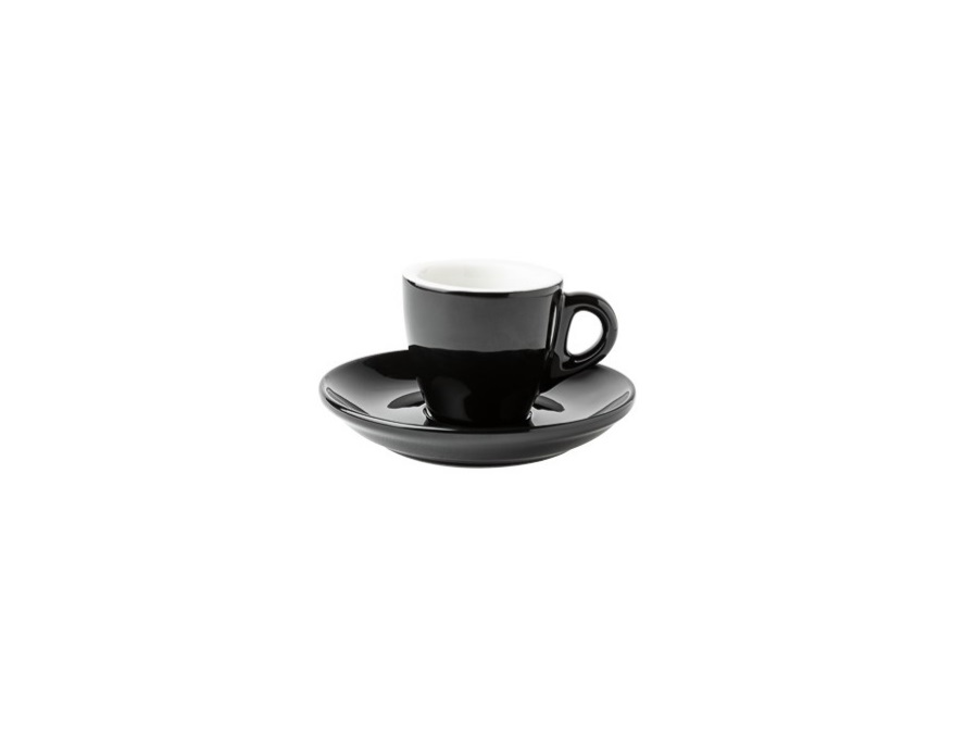TABLE TOP PORCELLANE SAS Costarica, Tazza Caffe' Con Piattino Nera