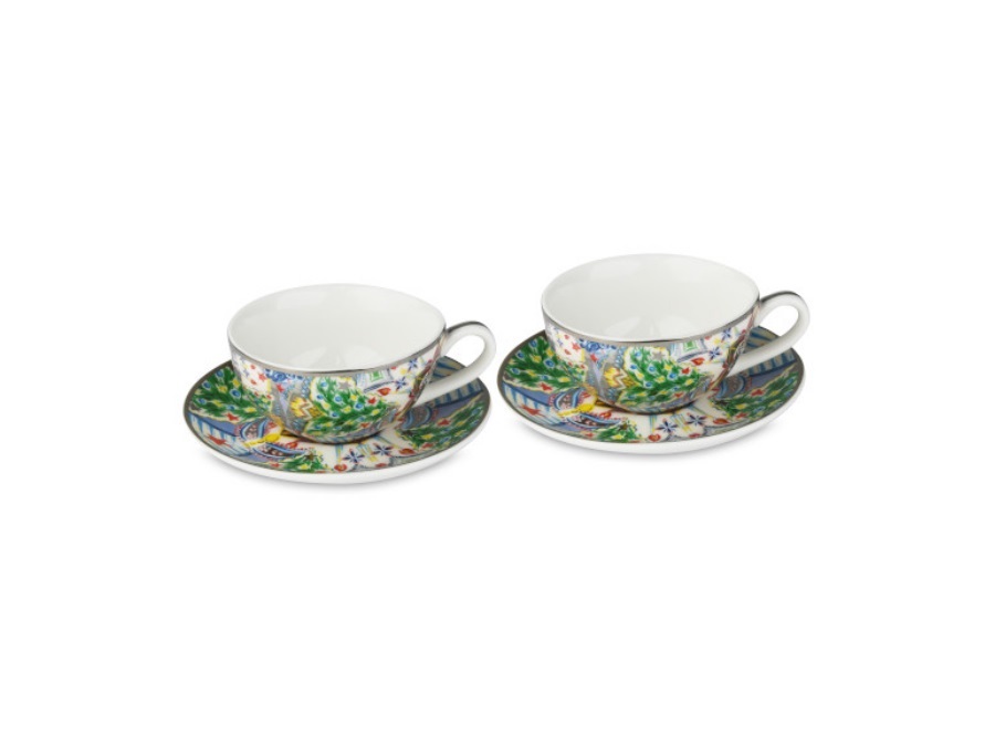 BACI MILANO Cosy xmas platino - set 2 tazzine caffè