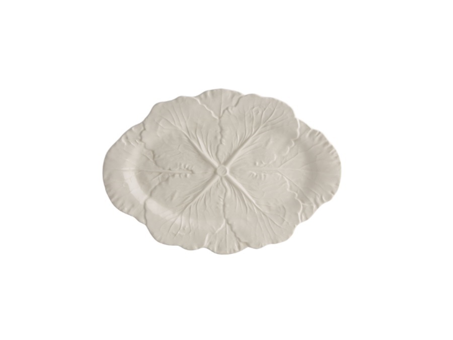 BORDALLO PINHEIRO Couve, piatto portata ovale 37 bianco
