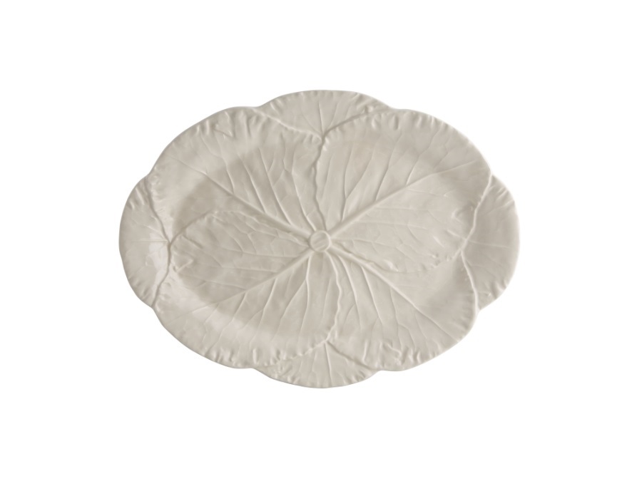BORDALLO PINHEIRO Couve, piatto portata ovale 43 bianco