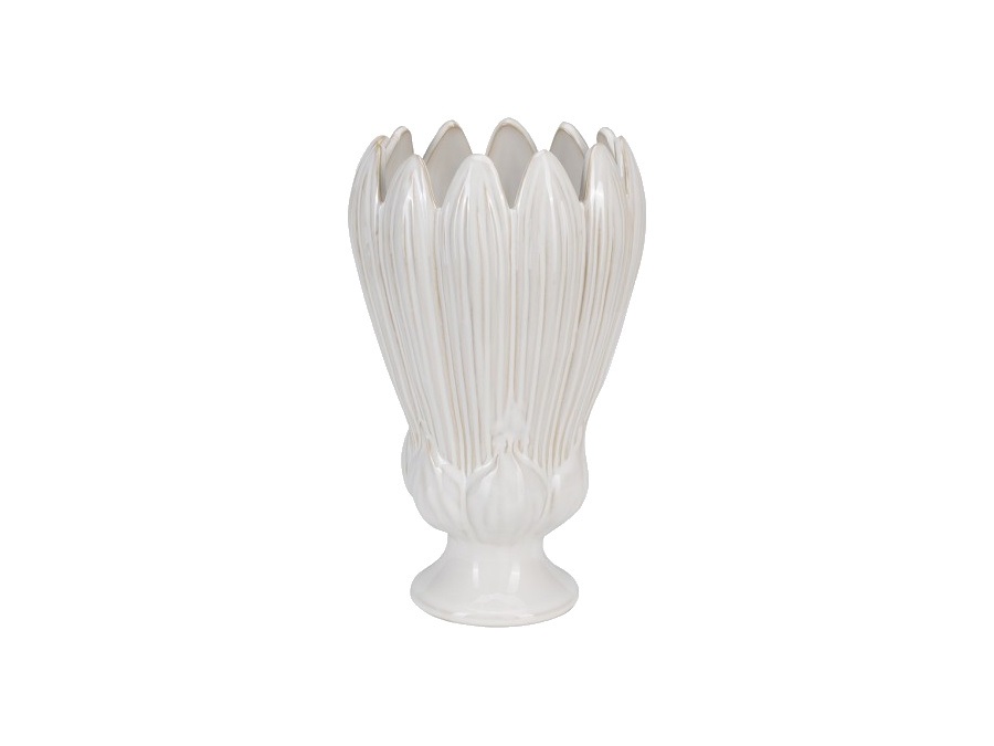 RITUALI DOMESTICI Crocus, vaso bianco - Ø16x26,5h cm
