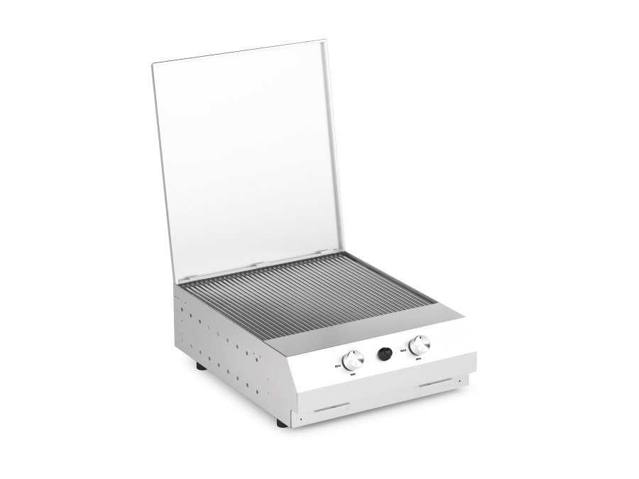FLAMINIA OUTDOOR Cucina economica da esterno, Ral 7016, con bbq a gas 2 fuochi frytop 500