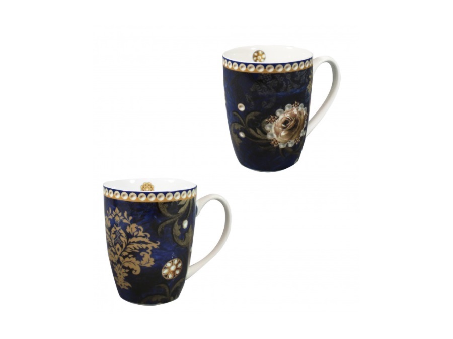 BRANDANI GIFT GROUP S.A.S. Danubio blu, set 2 mug new bone china