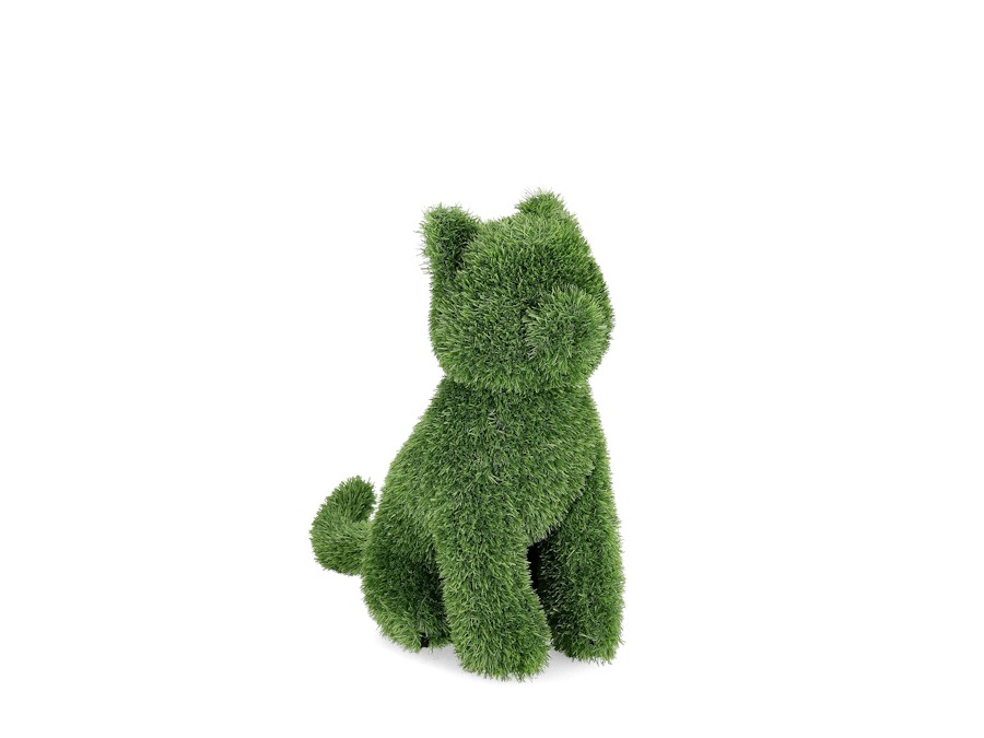 BIZZOTTO DECORAZIONE ERBA SINTETICA GATTO 31X52H