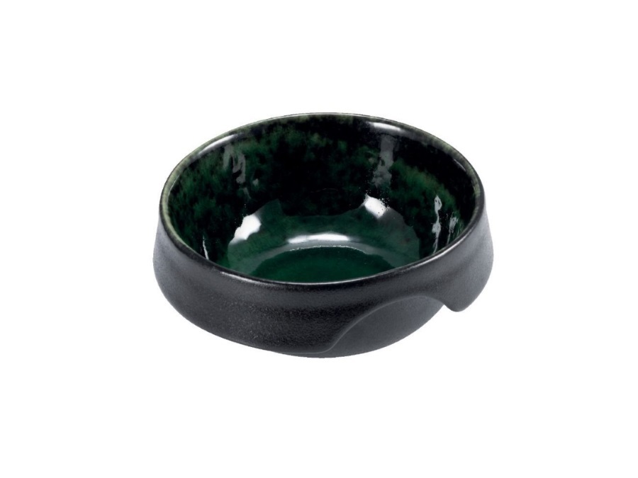 LE COQ Deimos, coppa alta nero/verde - Ø19,5 h8 cm