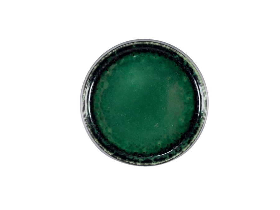 LE COQ Deimos, piatto pane nero/verde - Ø14,5 h2,5 cm