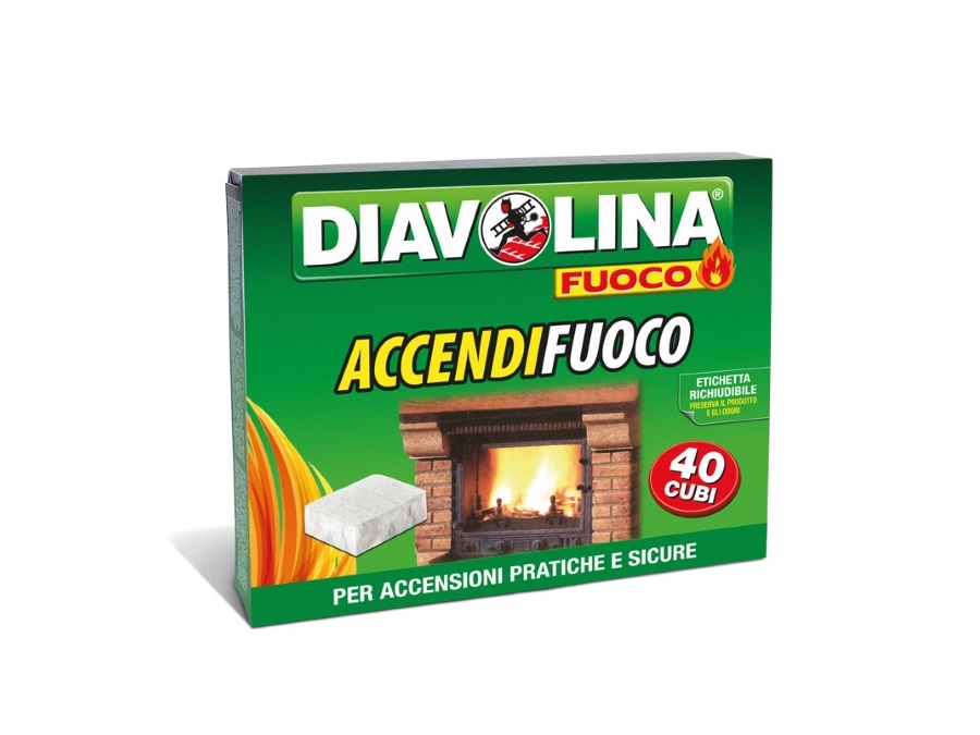 DIAVOLINA Diavolina accendifuoco 40 cubi