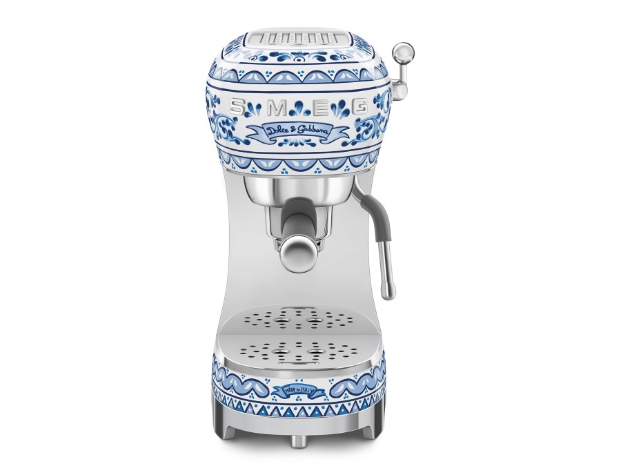 SMEG Dolce&Gabbana, Macchina per caffè espresso manuale Blu Mediterraneo - ECF02DGBEU