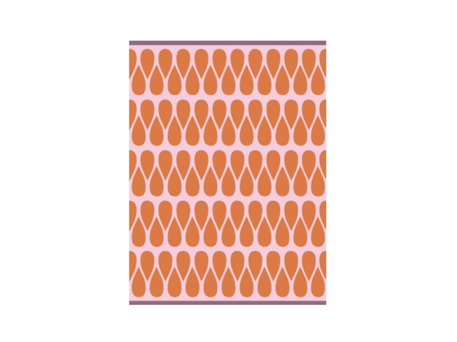 MAISON SUCREE Drops, plaid 220x250 cotto/pesca