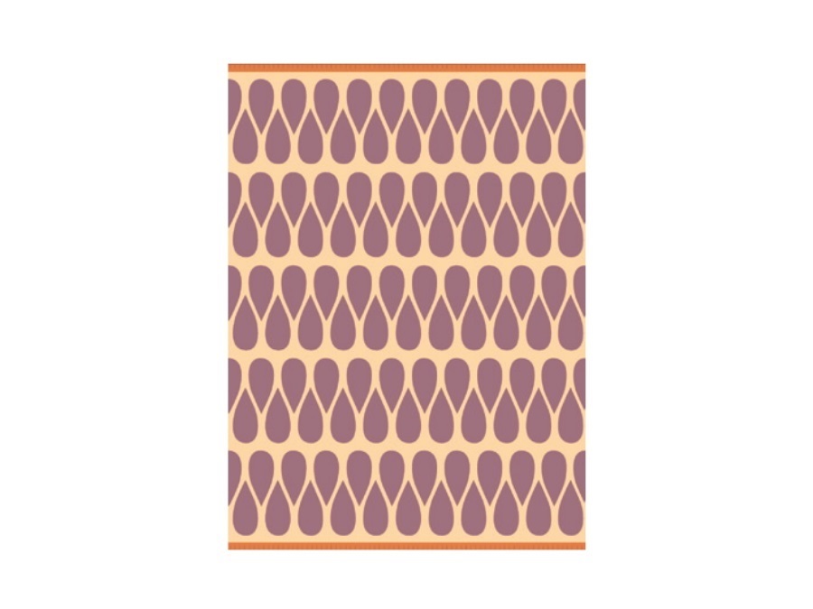MAISON SUCREE Drops, plaid 220x250 ocra/mouve