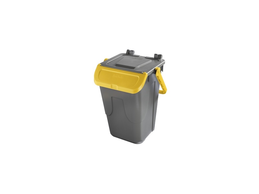 MOBIL PLASTIC Ecology, bidone, 35 Lt, grigio-giallo