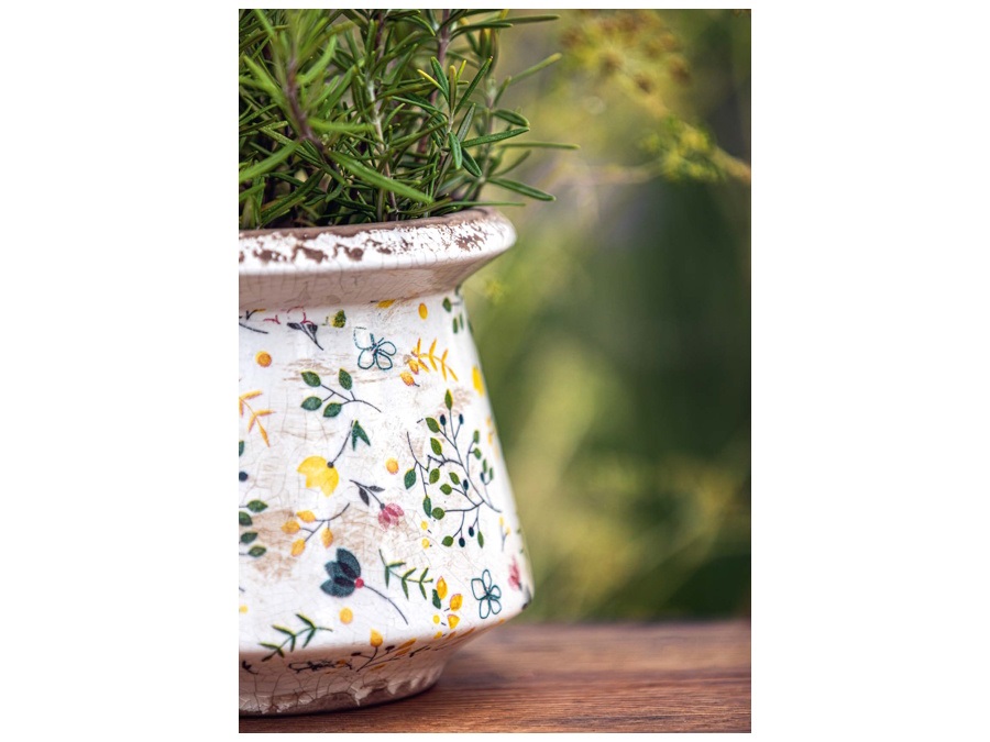RITUALI DOMESTICI Eden, cachepot giallo S - Ø14,5x13h cm