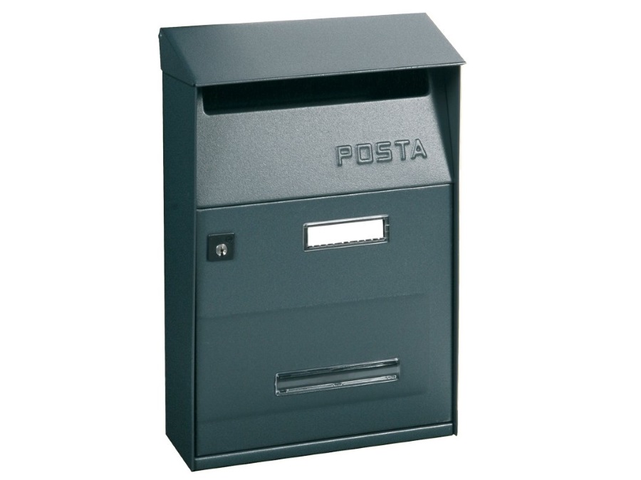 ALUBOX Effe - Cassetta postale, grigio ghisa