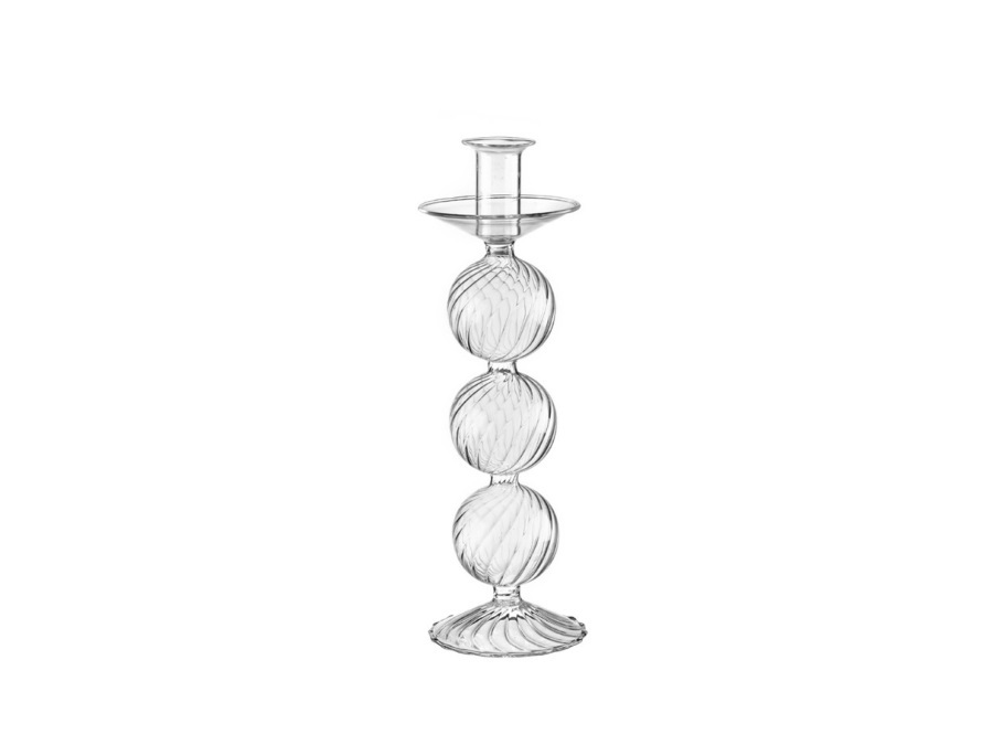 L'OCA NERA Eleganza del vetro, candelabro grande ø9x28h cm