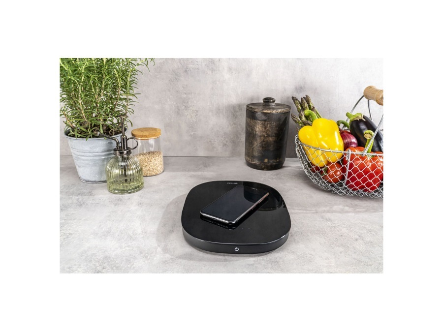 ZWILLING J.A.HENCKELS ITALIA Enfinigy, bilancia da cucina con ricarica wireless nera