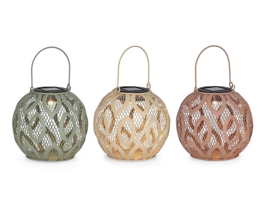 BIZZOTTO Estel, lanterna solare tonda, Ø16 cm, colori assortiti