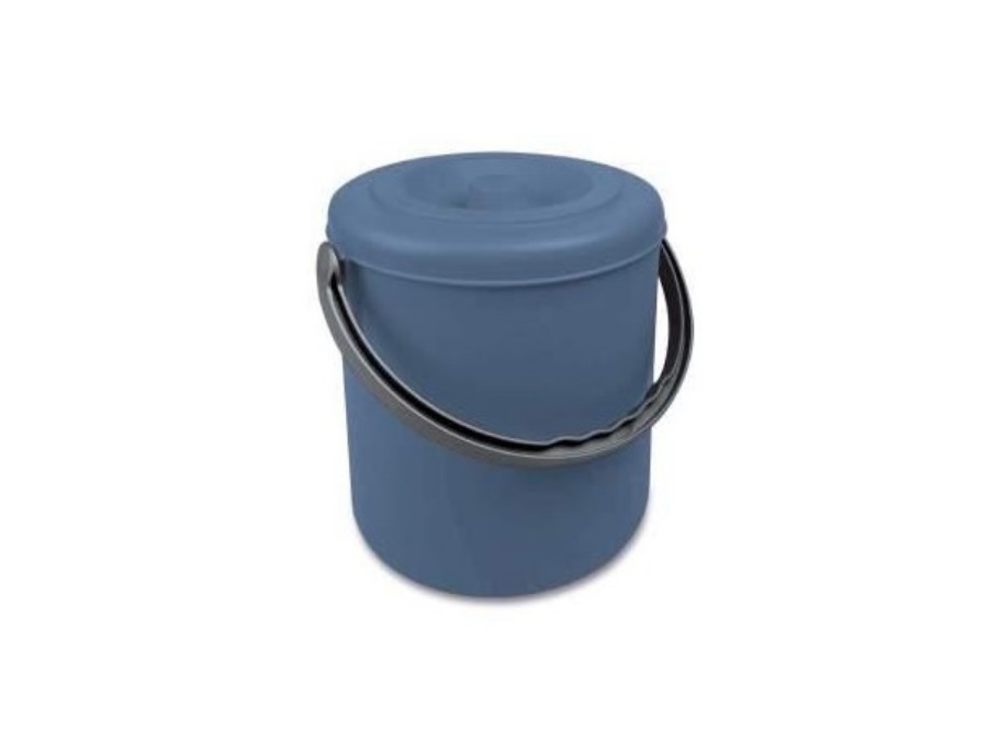 STEFANPLAST S.P.A. Eureka, pattumiera con coperchio 10 lt palace blue