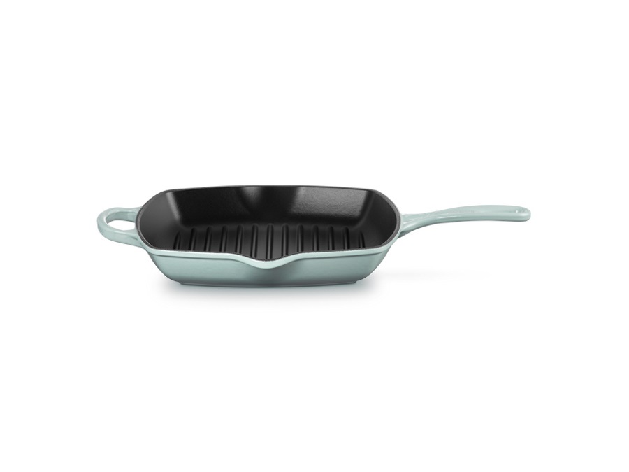 LE CREUSET Evolution, bistecchiera skillet quadrata in ghisa vetrificata 26 cm - sea salt