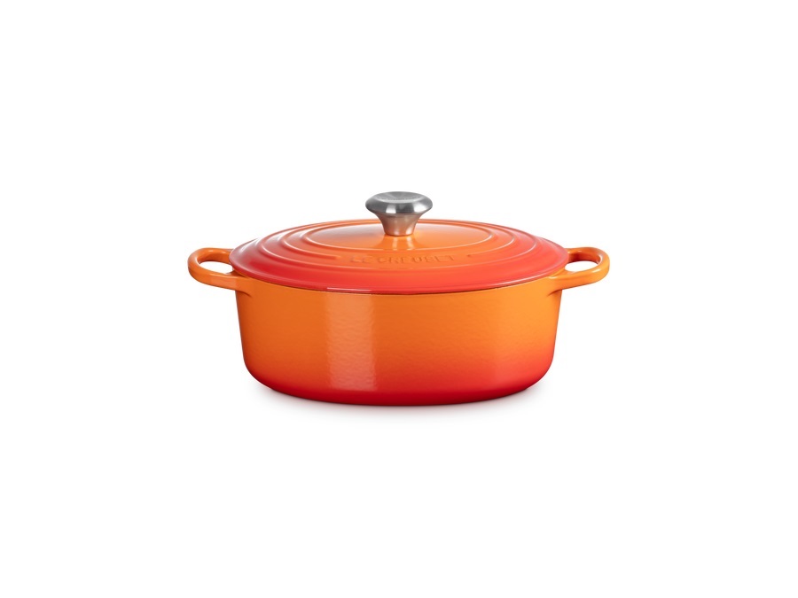 LE CREUSET Evolution, cocotte ovale 27 cm in ghisa vetrificata - arancio