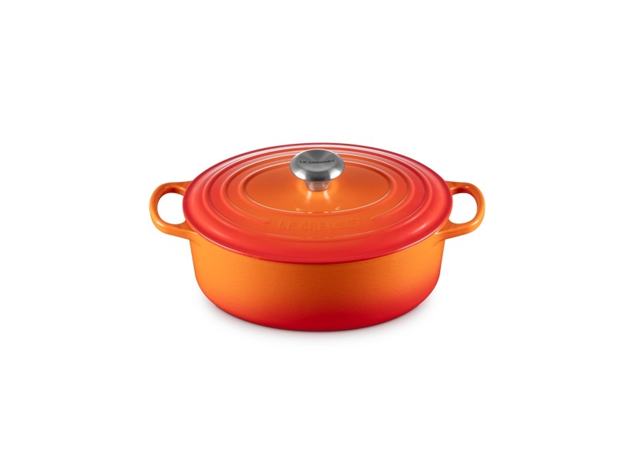 LE CREUSET Evolution, cocotte ovale 27 cm in ghisa vetrificata - arancio
