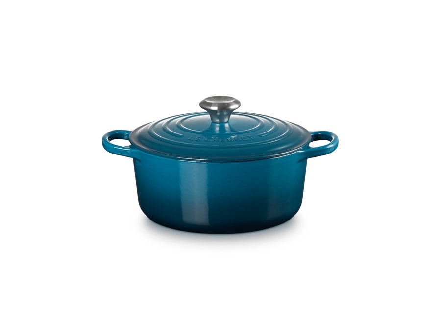 LE CREUSET Evolution, cocotte rotonda 24 cm in ghisa vetrificata - deep teal