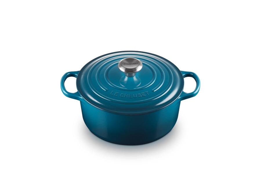 LE CREUSET Evolution, cocotte rotonda 24 cm in ghisa vetrificata - deep teal