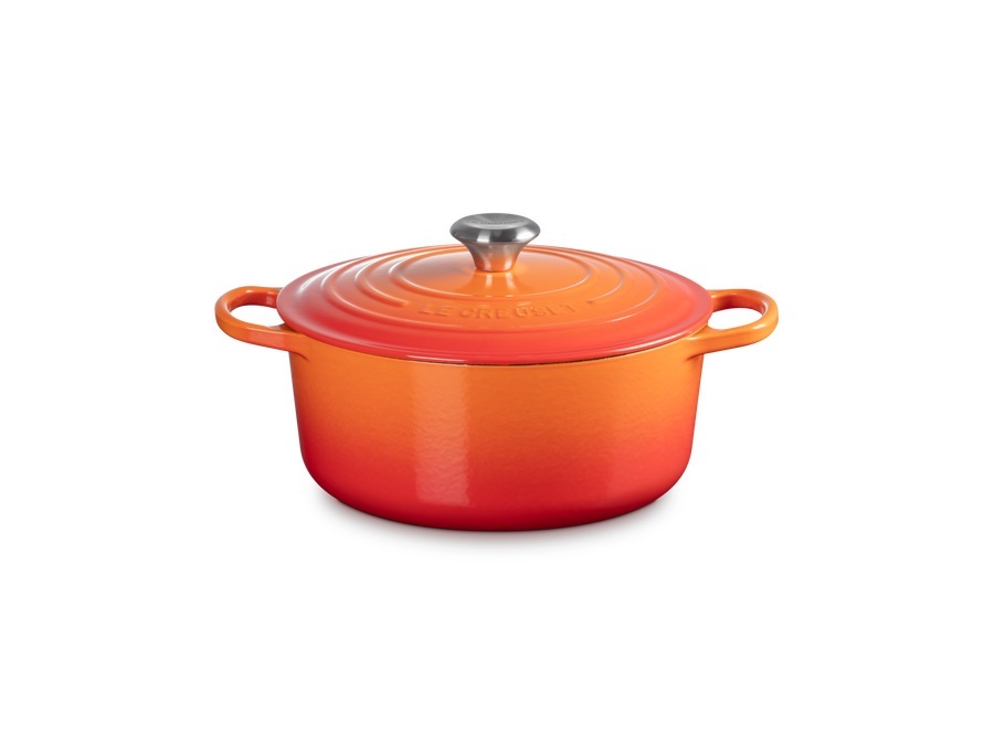 LE CREUSET Evolution, cocotte rotonda 26 cm in ghisa vetrificata - arancio