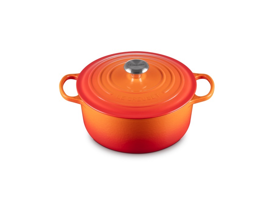 LE CREUSET Evolution, cocotte rotonda 26 cm in ghisa vetrificata - arancio