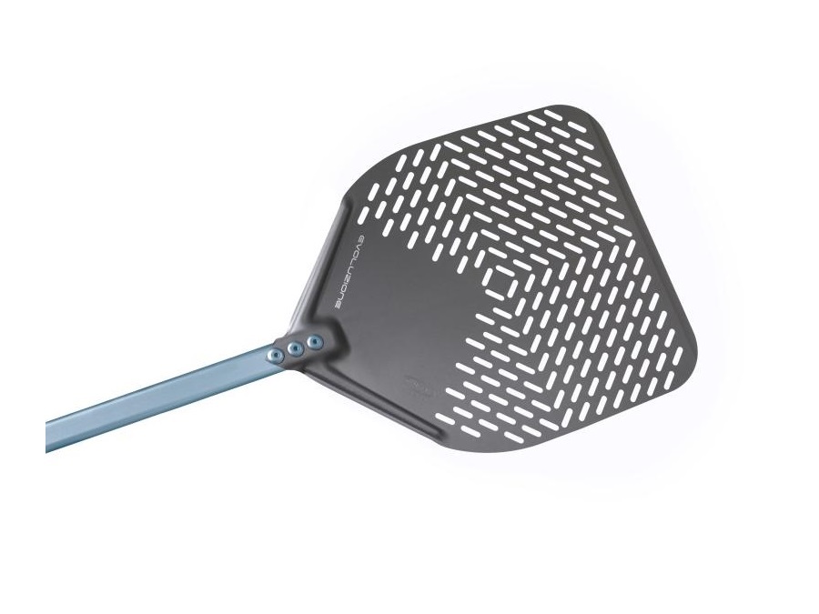 GI.METAL Evoluzione, Pala Pizza Rettangolare Cm 33 In Alluminio Forata Con Manico 150