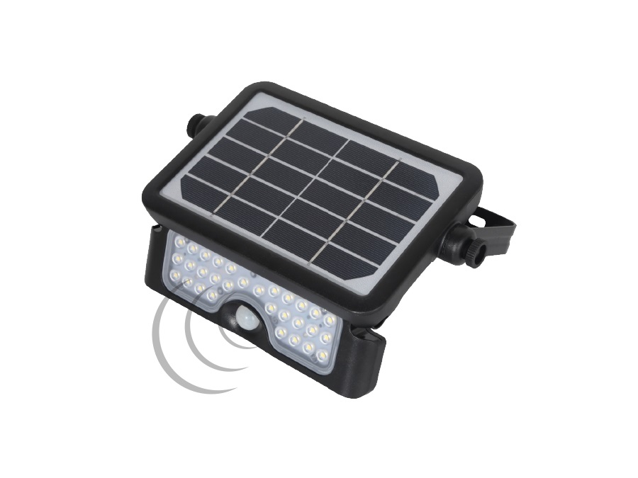 NOVA LINE Faro da esterno con pannello solare, nero, 5W, 4000K