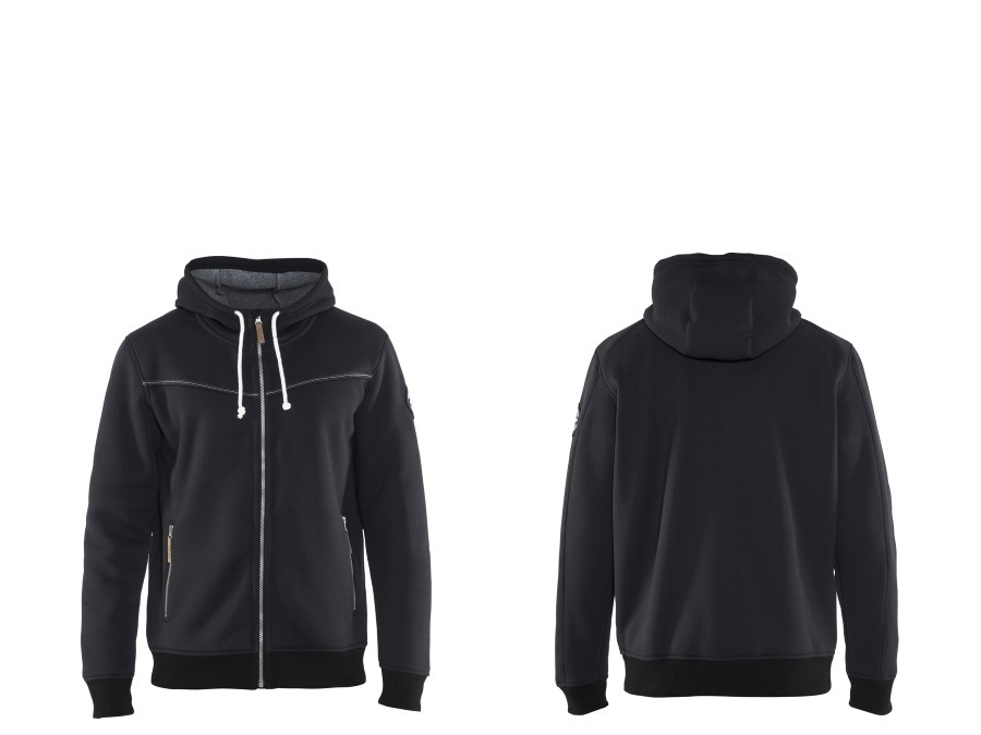 BLÅKLÄDER ITALIA SRL FELPA CON CAPPUCCIO E FODERA IN ECOPELLICCIA 4933 9900 blåkläder nero
