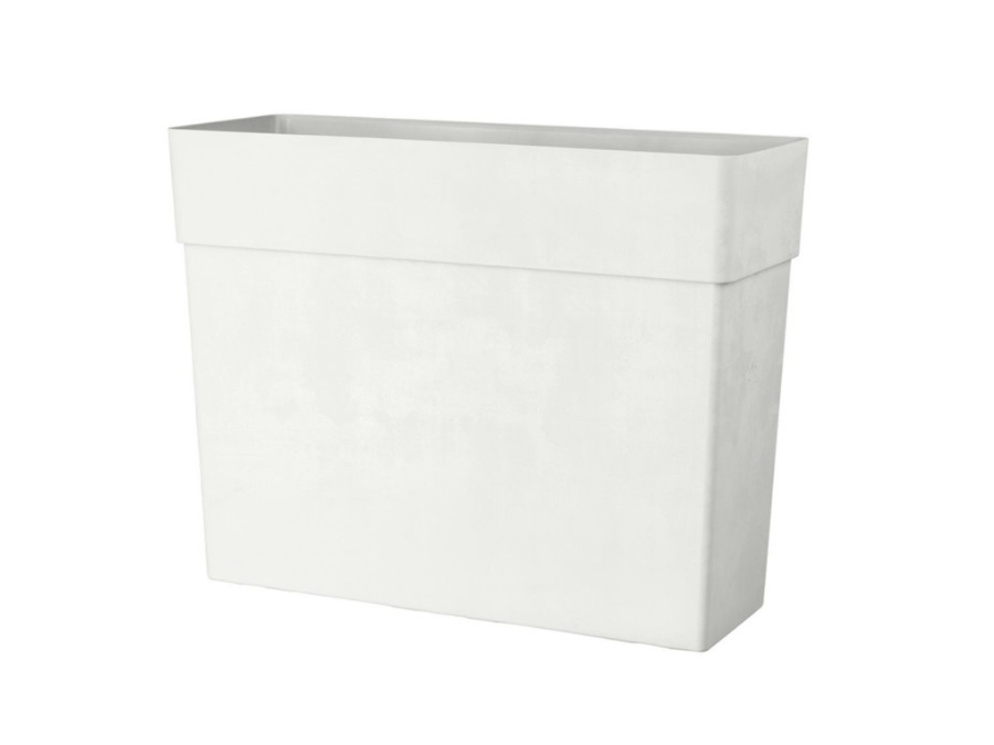 DEROMA Fence like r, vaso bianco con ruote 78 cm