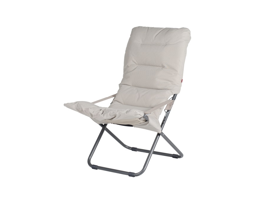 fiam Fiesta Telaio Antracite Seduta Bianco-Grigio Poltrona Anatomica Regolabile da Esterno 