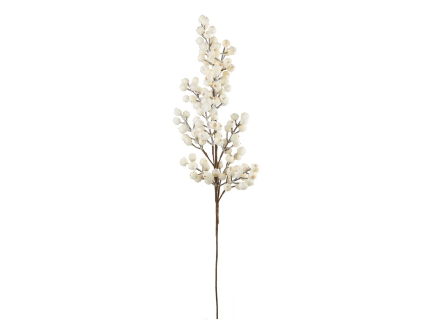 L'OCA NERA Fiori delle feste-bianco e rosso, ramo con bacche bianche grandi, 80h cm