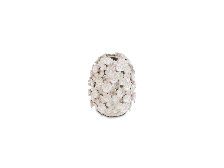 RITUALI DOMESTICI Fiorinfiorello, vaso bianco- Ø13x17h cm
