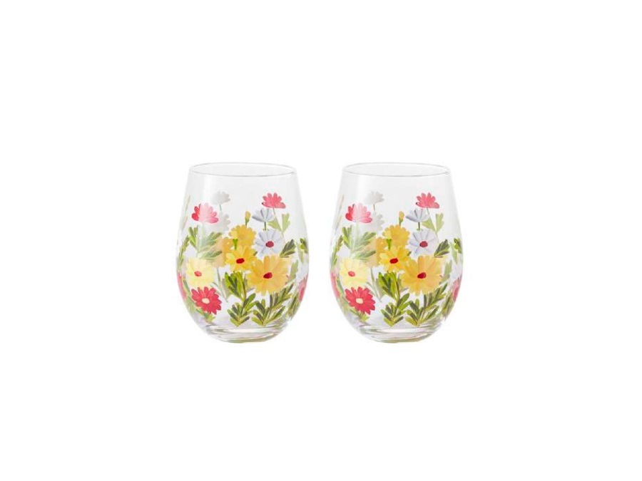 LIVELLARA S.R.L. Flora, set 2 tumbler prato in fiore