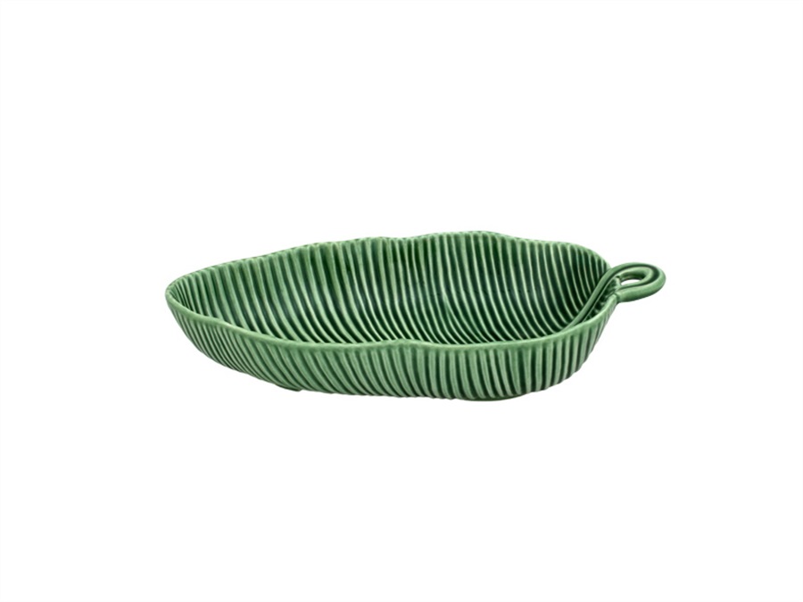 BORDALLO PINHEIRO Folhas, insalatiera foglia di banano verde 28 cm