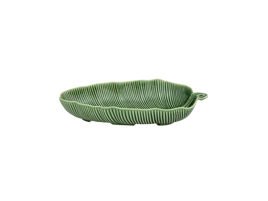 BORDALLO PINHEIRO Folhas, insalatiera foglia di banano verde 39,5 cm