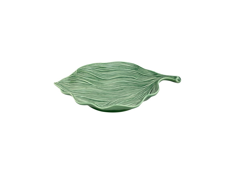 BORDALLO PINHEIRO Folhas, piatto portata foglia verde 37 cm